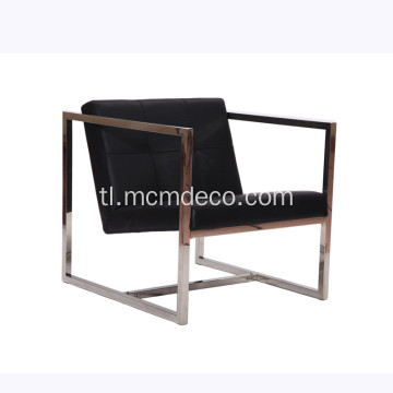 Angle Brushing Stainless Steel Lounge Chair